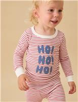 Cotton Blend Striped Christmas Pyjamas (6 Months-6 Years)