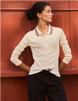 Pure Cotton Collared Slim Fit Top