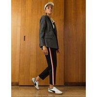 BAUKJEN Side Stripe Tapered Trousers Black Mix