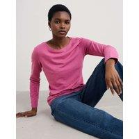 Seasalt Cornwall Jersey Crew Neck Top Pink