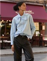 Pure Cotton Tie Neck Shirt
