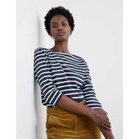 Seasalt Cornwall Pure Cotton Striped Top Navy Mix