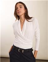 BAUKJEN Jersey V-Neck Wrap Top White
