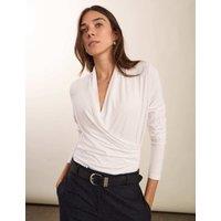 BAUKJEN Jersey V-Neck Wrap Top White