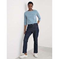 Seasalt Cornwall Pure Cotton Striped Top Blue Mix