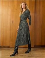 Jersey Leopard Print Midaxi Skater Dress