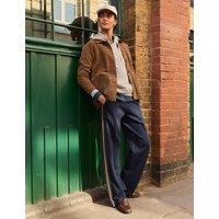 BAUKJEN Side Stripe Wide Leg Trousers Navy Mix