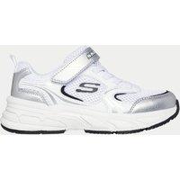 Skechers Kids' Retro-Graph Riptape Trainers (9 Small-3 Large) White