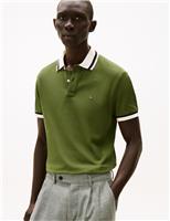 Pure Cotton Pique Knitted Collar Polo Shirt