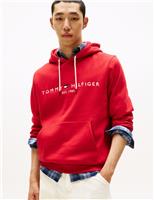 Tommy Hilfiger Cotton Rich Logo Hoodie Red