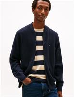 Pure Cotton Textured Zip Up Bomber Jacket