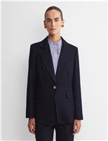 Wool Rich Tailored Single Breasted Blazer