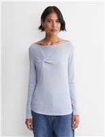 Pure Merino Wool Twist Front Top