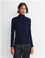 Pure Merino Wool Funnel Neck Top