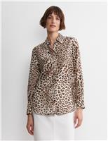 Cotton Rich Animal Print Shirt with Silk