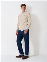 Pure Cotton Cable Knit Crew Neck Jumper