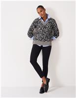 Leopard Print V-Neck Jumper