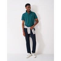 Crew Clothing Pure Cotton Pique Polo Shirt Emerald
