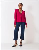 V-Neck Tipped Detail Cardigan