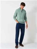 Pure Cotton Half Zip Jumper