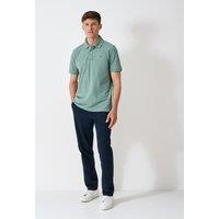 Crew Clothing Pure Cotton Pique Polo Shirt Jade