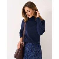 Crew Clothing Merino Wool Rich Jumper with Cashmere Navy