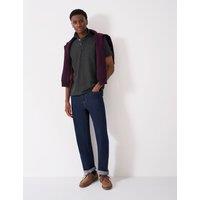 Crew Clothing Pure Cotton Pique Polo Shirt Charcoal