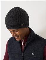 Cable Knit Beanie Hat with Wool