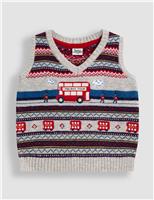 Wool Rich London Bus Fair Isle Tank Top (0-6 Yrs)