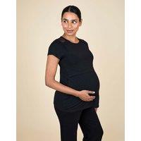 JoJo Maman Bb 2pc Maternity and Nursing Lace Pyjama Set Black