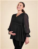 Maternity V-Neck Blouse