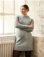 Maternity Textured Mini Jumper Dress
