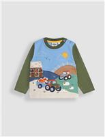 Pure Cotton Farmyard Scene Applique Top (6 Mths-6 Yrs)