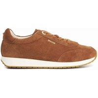 Dune London Suede Lace Up Trainers Dark Brown