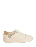 Dune London Leather Lace Up Sparkle Cupsole Trainers Black