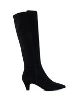 Suede Kitten Heel Knee Wide Fit High Boots