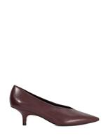 Leather Kitten Heel Court Shoes