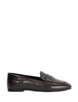 Leather Square Toe Loafers