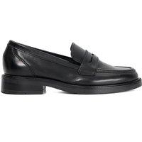 Dune London Wide Fit Leather Loafers Black