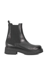 Leather Chelsea Block Heel Ankle Boots