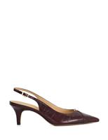 Leather Stiletto Heel Slingback Shoes