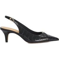 Dune London Leather Stiletto Heel Slingback Shoes Black