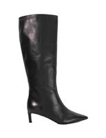 Wide Fit Leather Stiletto Heel Knee High Boots