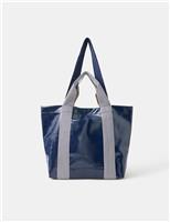 Patent Webbing Strap Shopper Bag