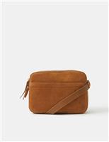 Suede Cross Body Camera Bag