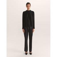 SABA High Neck Blouse Black