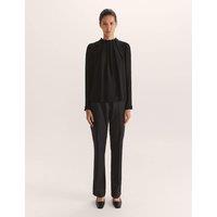 SABA High Neck Blouse Black