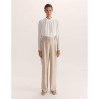 SABA High Neck Blouse White