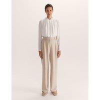 SABA High Neck Blouse White