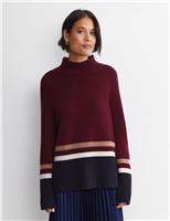 Pure Merino Wool Funnel Neck Jumper